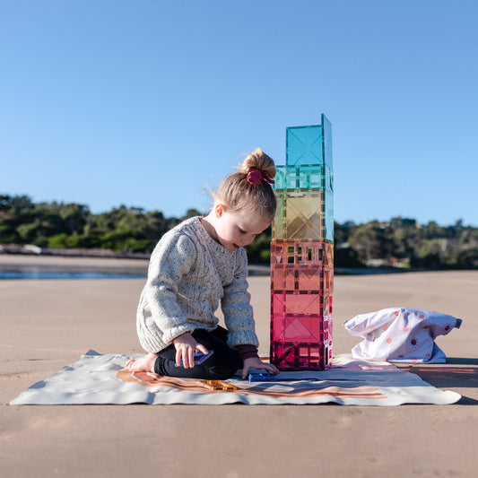 Set de construcție magnetic, Pastel Mega Pack, Connetix Tiles, 202 piese, 3 ani+