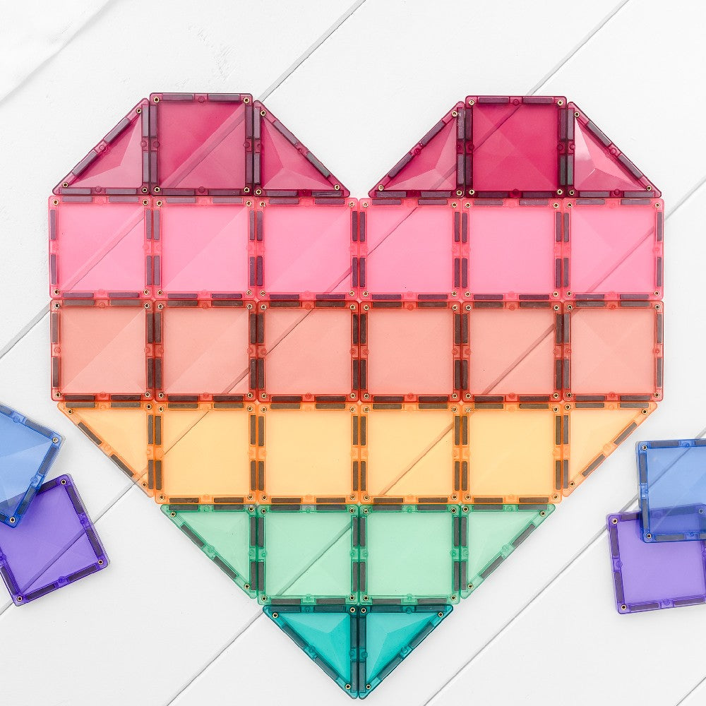 Set de construcție magnetic, Pastel Mega Pack, Connetix Tiles, 202 piese, 3 ani+