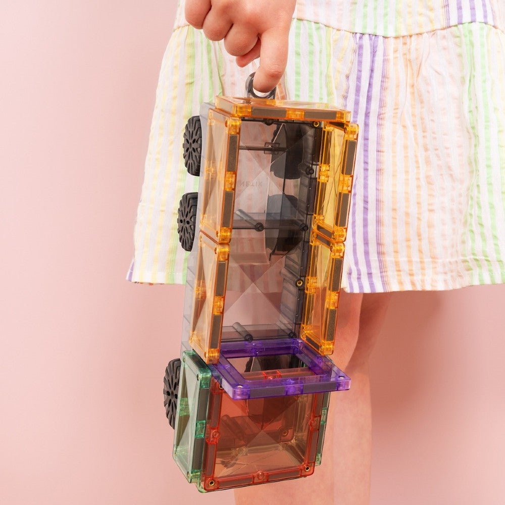 Set de construcție magnetic, Pastel Transport Pack, Connetix Tiles, 50 piese, 3 ani+