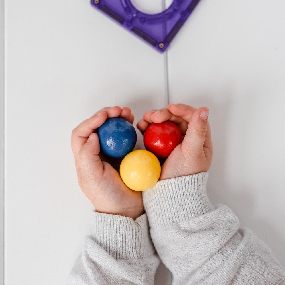 Set de construcție magnetic, Rainbow Ball Run Pack, Connetix Tiles, 92 piese, 3 ani+