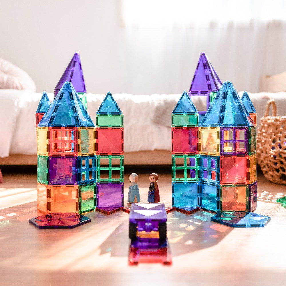 Set de construcție magnetic, Rainbow Mega Pack, Connetix Tiles, 212 piese, 3 ani+