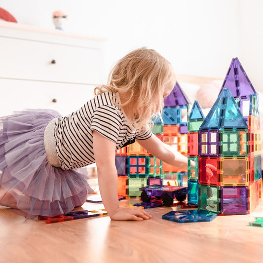 Set de construcție magnetic, Rainbow Mega Pack, Connetix Tiles, 212 piese, 3 ani+