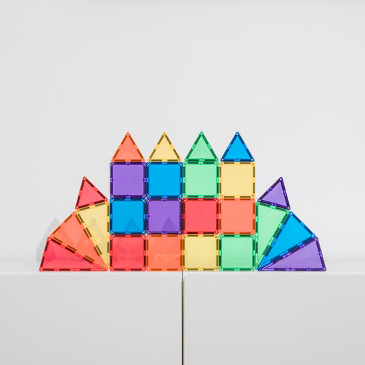 Set de construcție magnetic, Rainbow Mini Pack, Connetix Tiles, 24 piese, 3 ani+