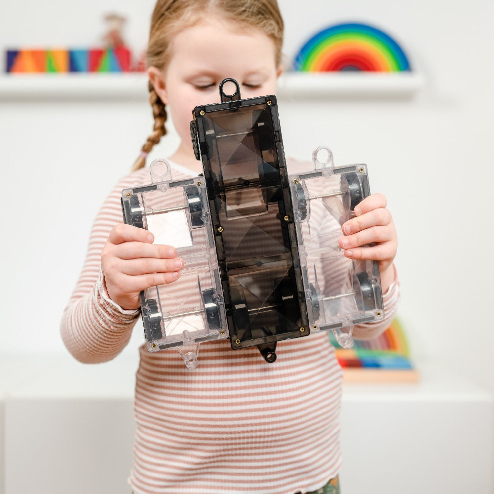 Set de construcție magnetic, Rainbow Transport Pack, Connetix Tiles, 50 piese, 3 ani+