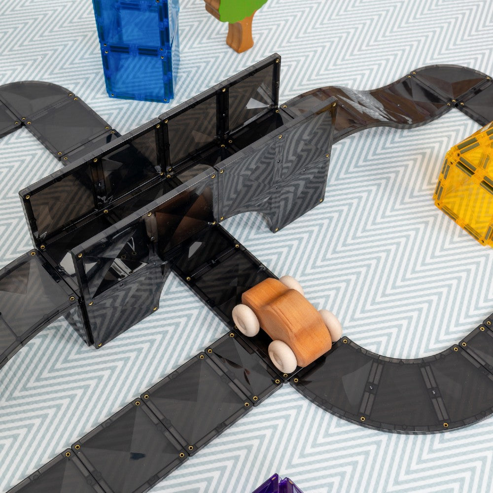 Set de construcție magnetic, Roads Creative Pack, Connetix Tiles, 48 piese, 3 ani+