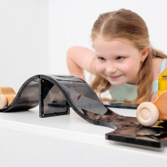 Set de construcție magnetic, Roads Creative Pack, Connetix Tiles, 48 piese, 3 ani+