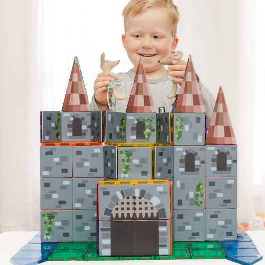 Set magnetic, Piese Toppers Castel Pack, Learn & Grow, 40 piese, 3 ani+