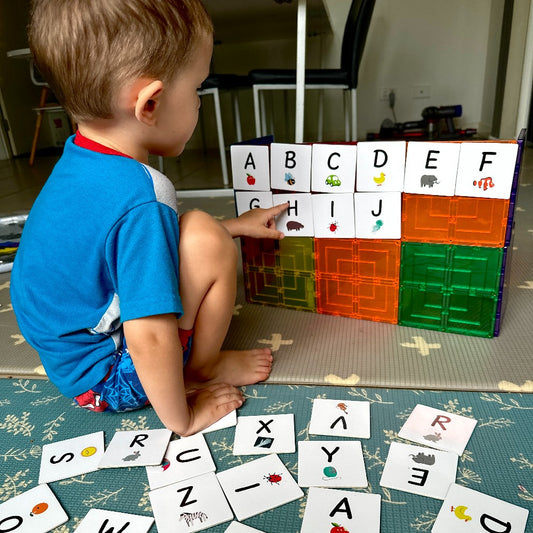 Set magnetic, Piese Toppers Alfabet Upper Case Pack, Learn & Grow, 40 piese, 3 ani+