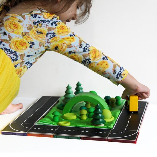 Set magnetic, Toppers Road Pack, Learn & Grow, 40 piese, 3 ani+