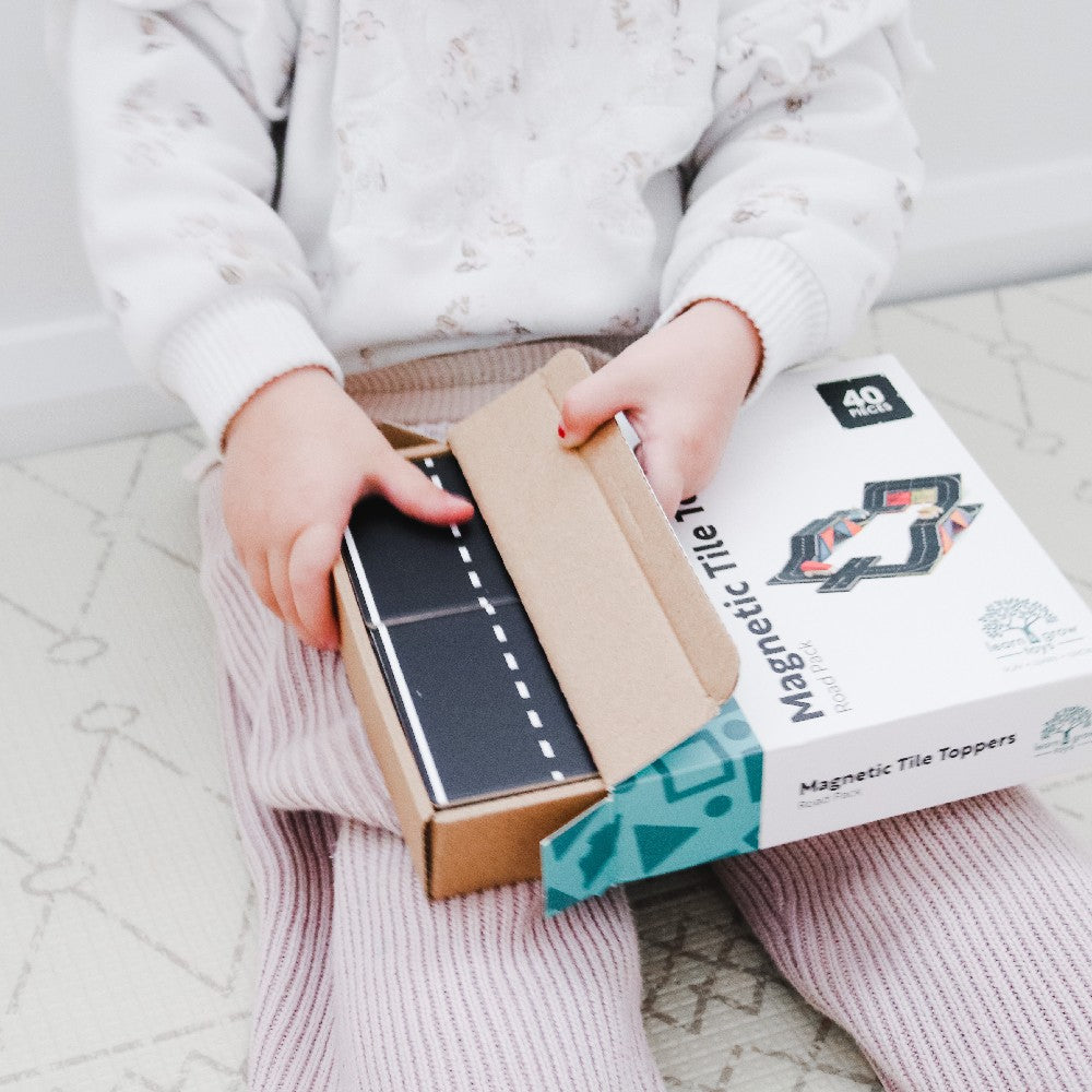 Set magnetic, Toppers Road Pack, Learn & Grow, 40 piese, 3 ani+