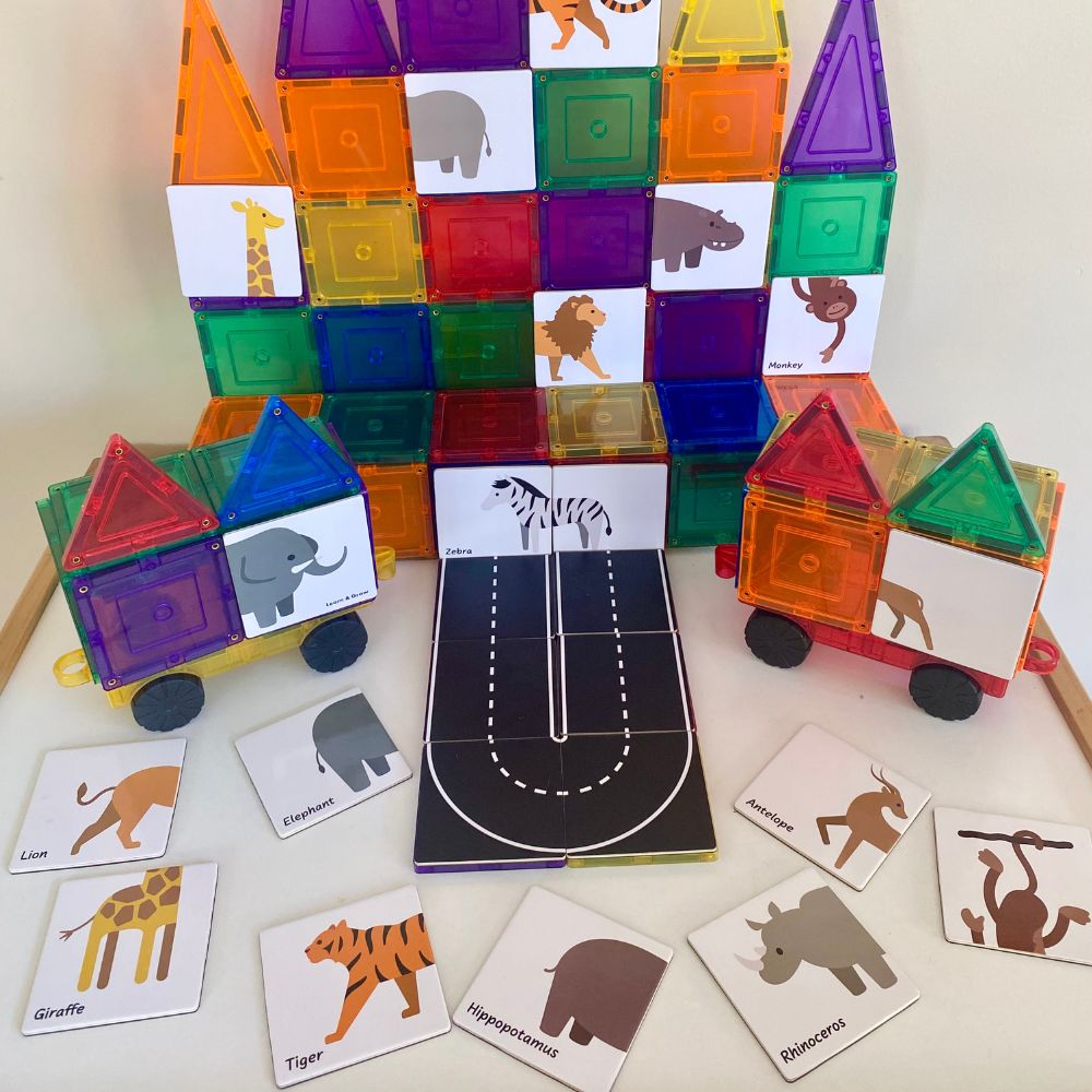 Set magnetic, Toppers Animal Duo Puzzle, Learn & Grow, 40 piese, 3 ani+