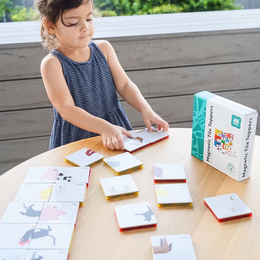 Set magnetic, Toppers Animal Duo Puzzle, Learn & Grow, 40 piese, 3 ani+