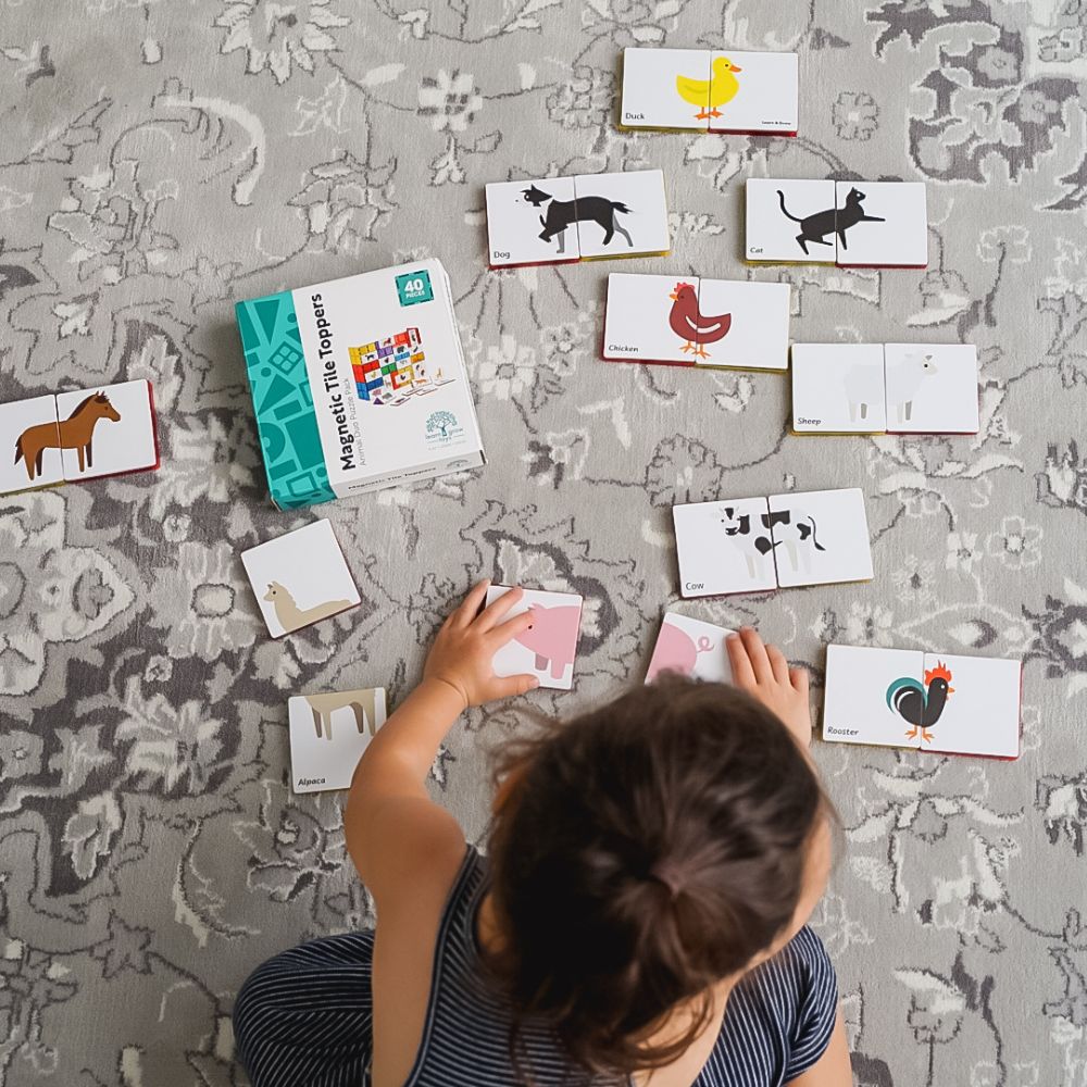 Set magnetic, Toppers Animal Duo Puzzle, Learn & Grow, 40 piese, 3 ani+