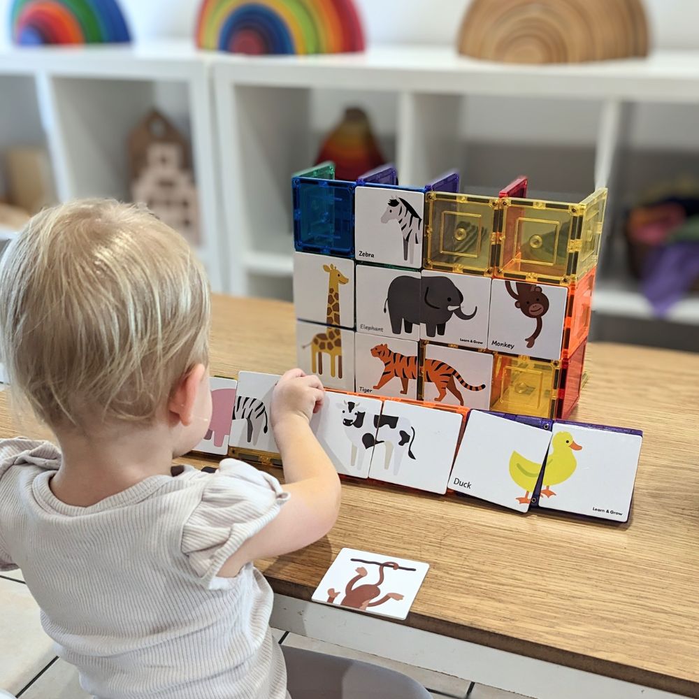 Set magnetic, Toppers Animal Duo Puzzle, Learn & Grow, 40 piese, 3 ani+