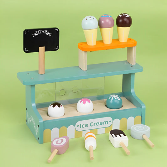 Stand din lemn de înghețată, Kabi, 12 piese, 3 ani+