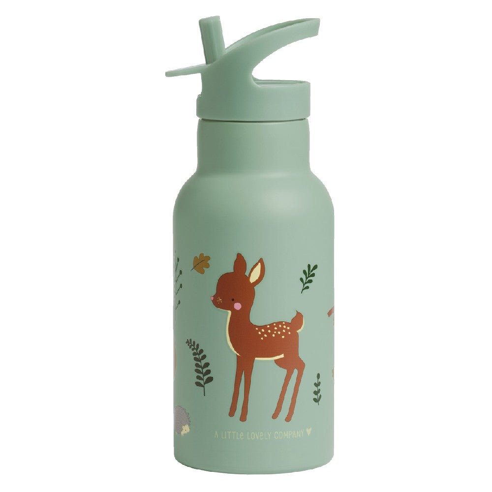 Sticlă de apă copii din oțel inoxidabil, Forest Friends, A Little Lovely Company, 350 ml, 6 luni+