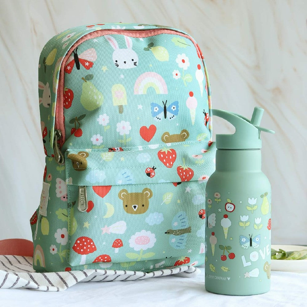 Sticlă de apă copii din oțel inoxidabil, Joy, A Little Lovely Company, 350 ml, 6 luni+