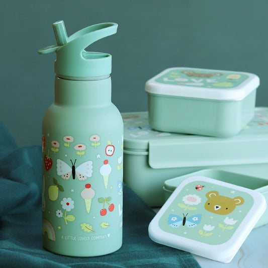 Sticlă de apă copii din oțel inoxidabil, Joy, A Little Lovely Company, 350 ml, 6 luni+