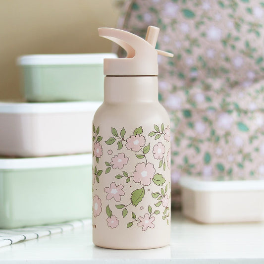 Sticlă de apă copii din oțel inoxidabil, Blossom, A Little Lovely Company, 350 ml, 6 luni+