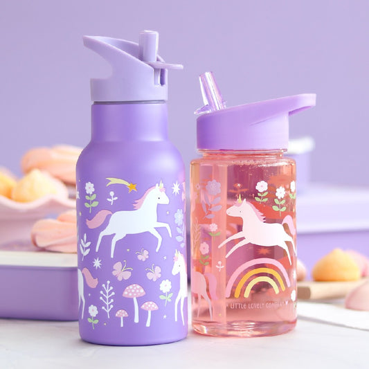 Sticlă de apă copii, Unicorn, A Little Lovely Company, 450 ml, 6 luni+