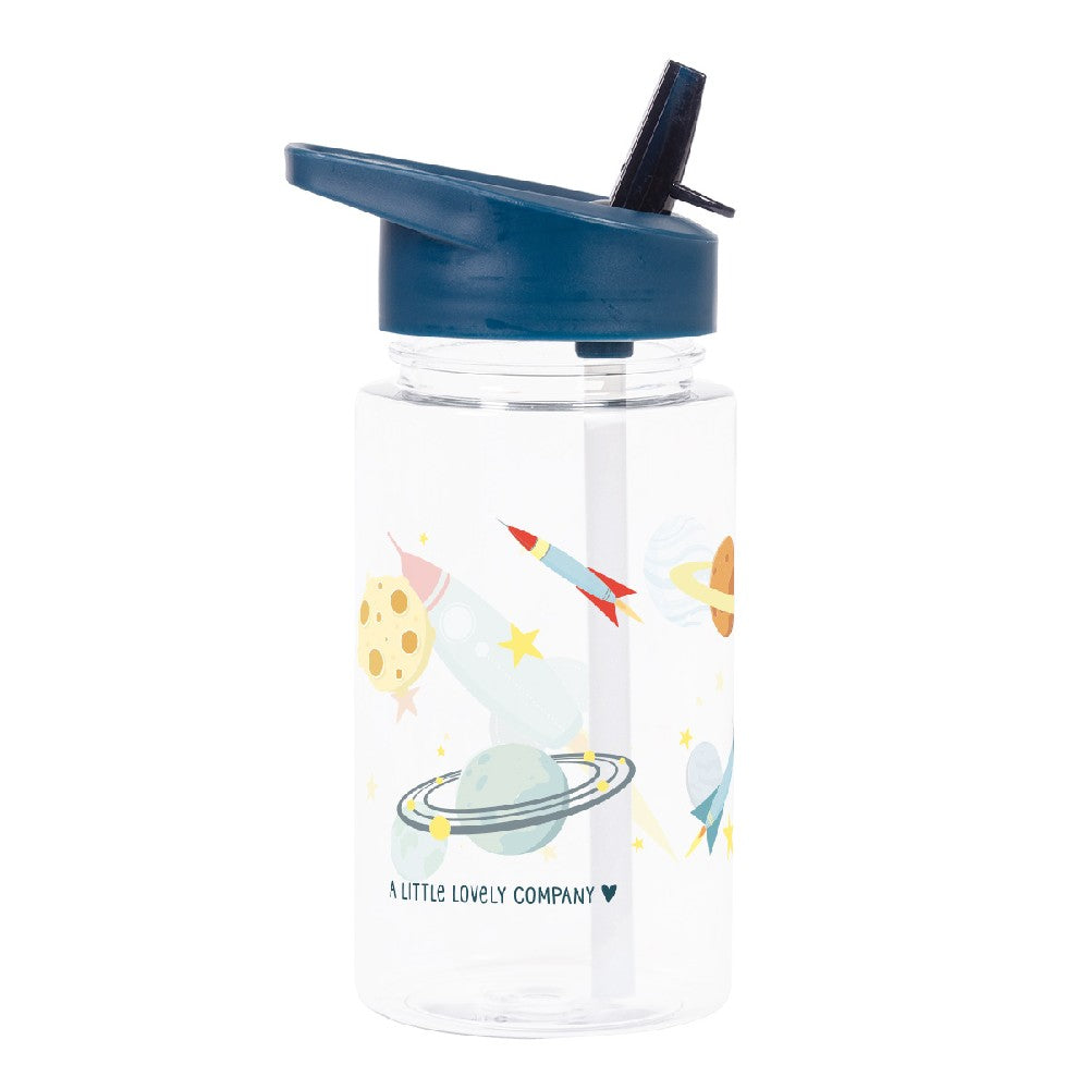 Sticlă de apă copii, Space, A Little Lovely Company, 450 ml, 6 luni+