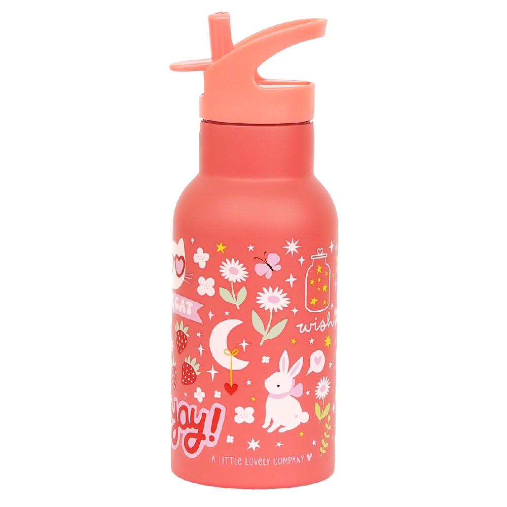 Sticlă de apă copii din oțel inoxidabil, Fun, A Little Lovely Company, 350 ml, 6 luni+