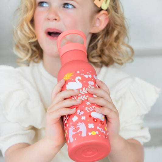 Sticlă de apă XL copii din oțel inoxidabil, Fun, A Little Lovely Company, 500 ml, 6 luni+