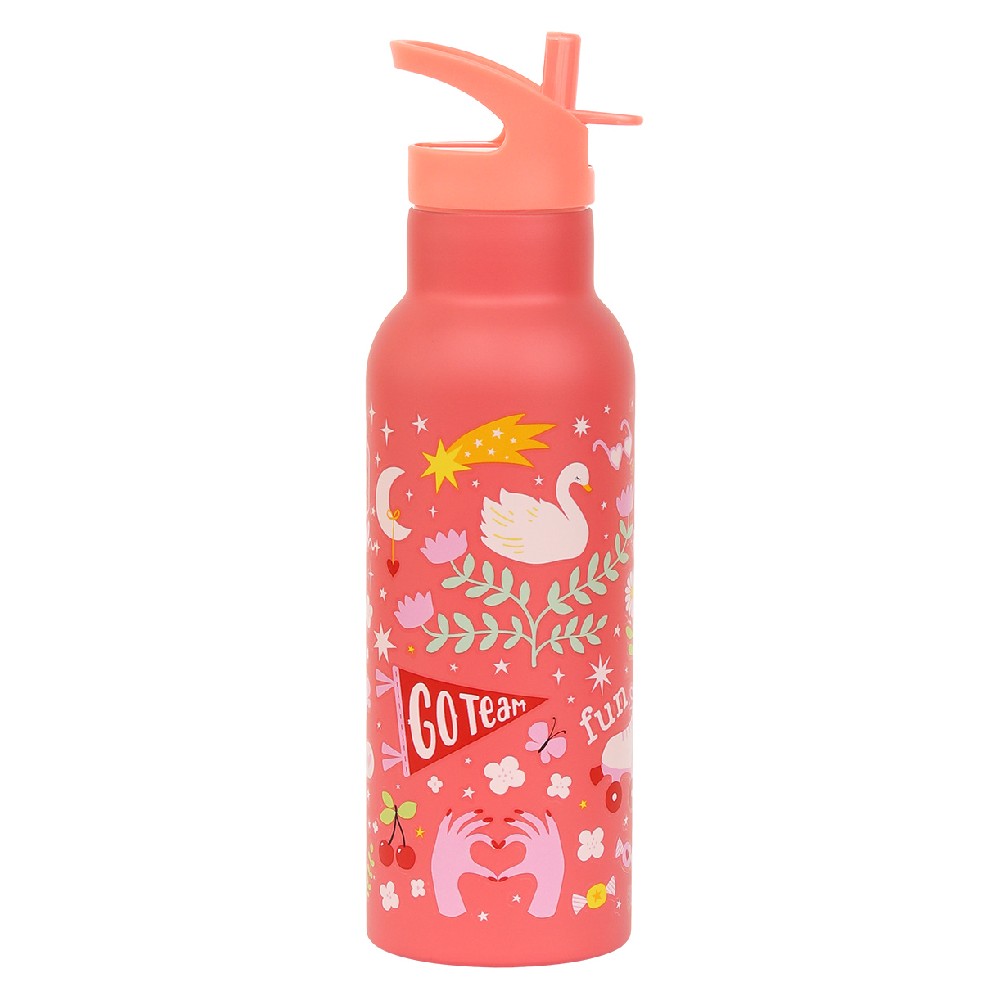 Sticlă de apă XL copii din oțel inoxidabil, Fun, A Little Lovely Company, 500 ml, 6 luni+