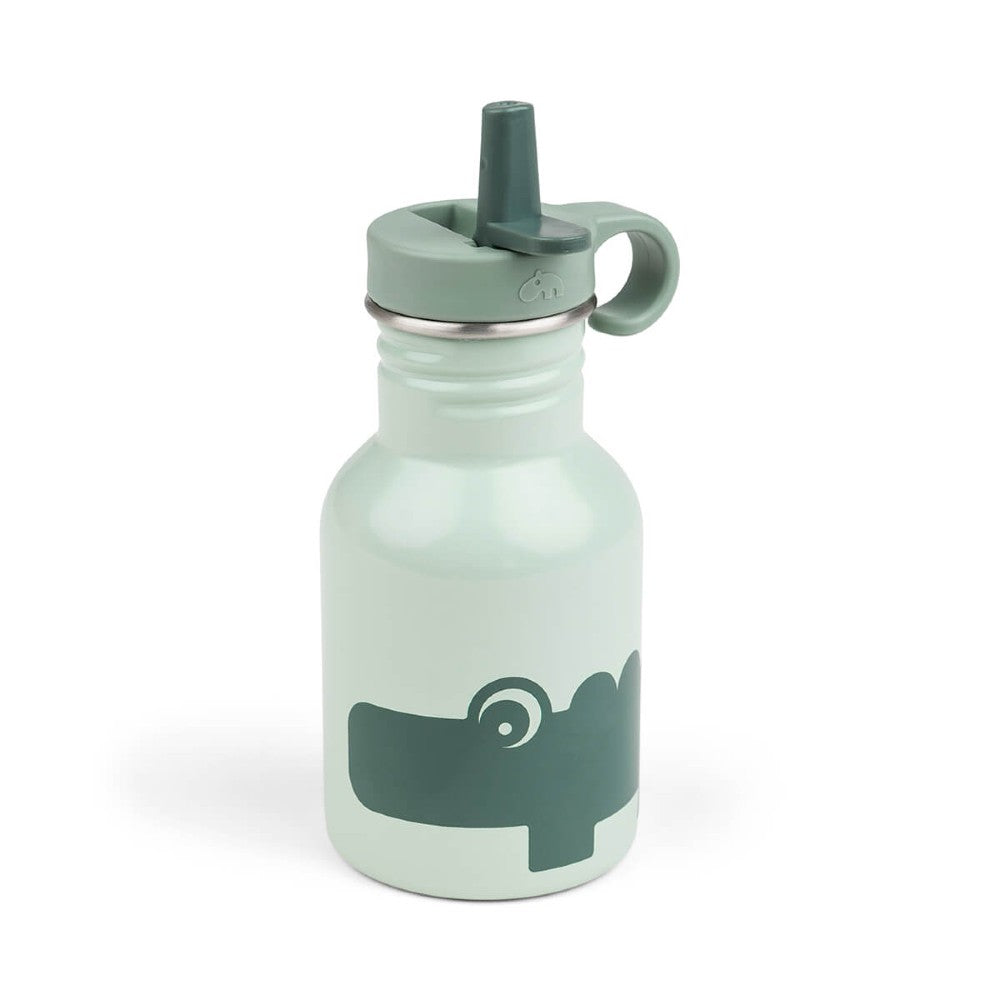 Sticlă de apă termos Croco pentru copii, Done by Deer, Verde, 350 ml, 6 luni+