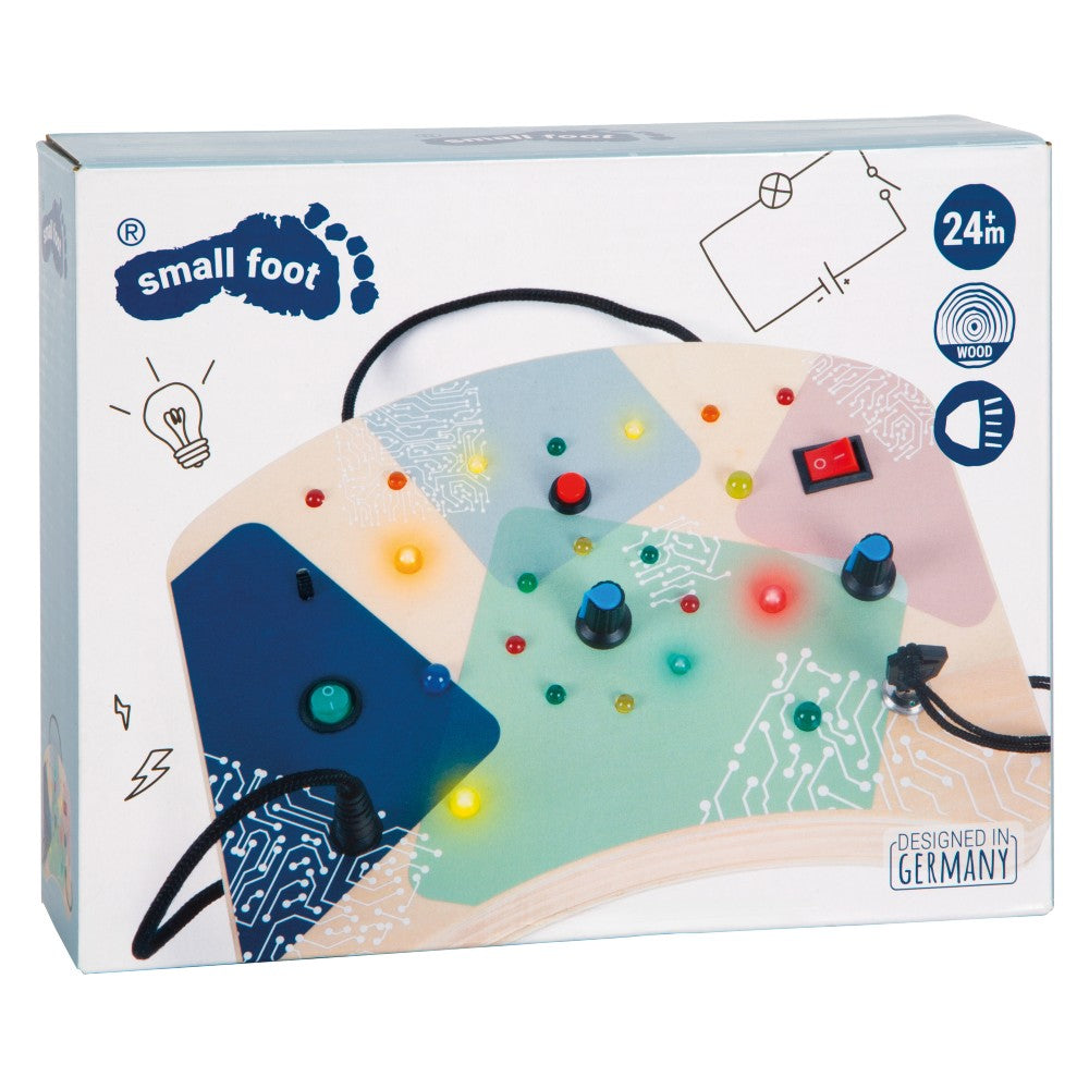 Tablă cu activități pentru copii, Leduri și întrerupătoare, Small Foot, 2 ani+