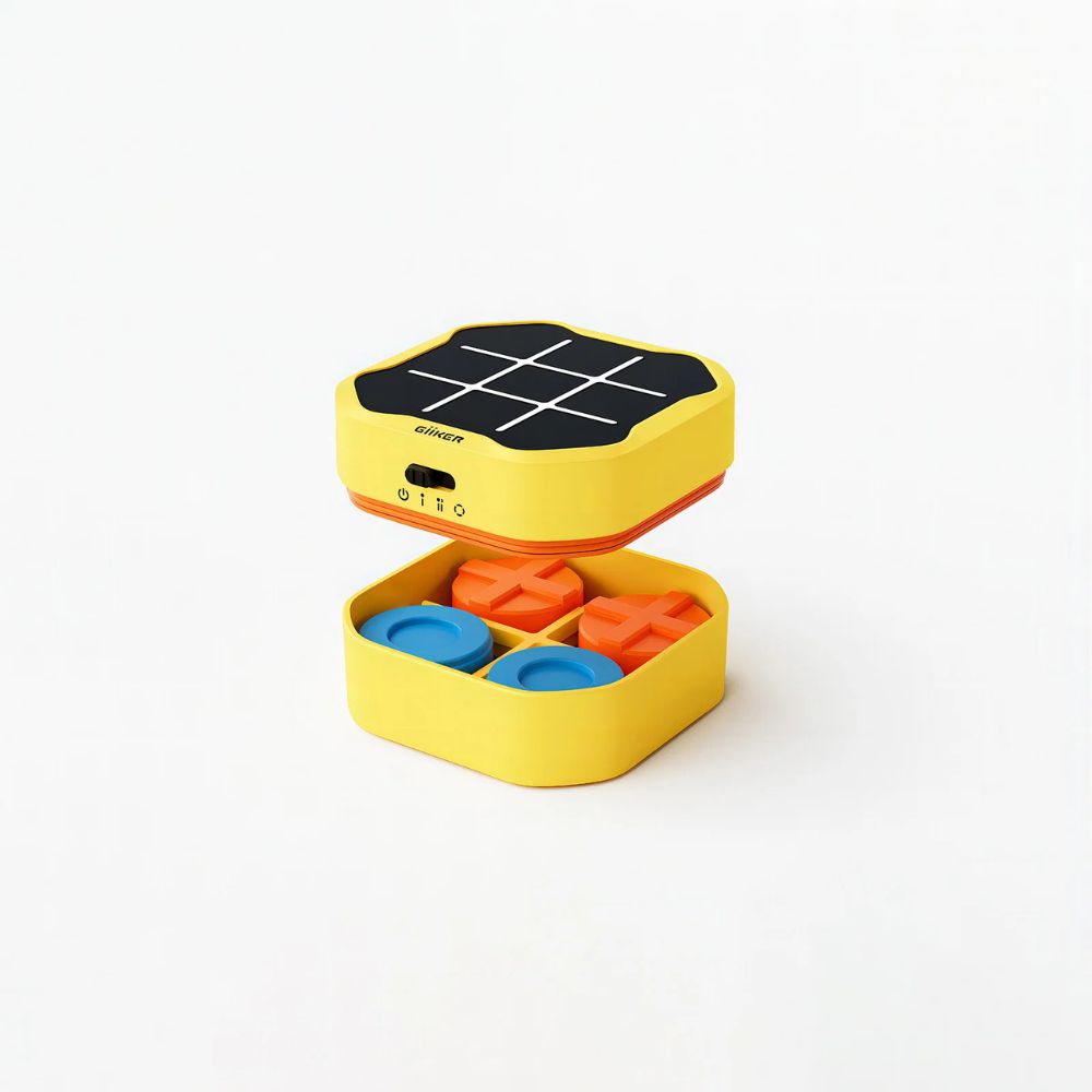 Tic Tac Toe 3 în 1, Joc inteligent de strategie și logică pentru copii, Giiker, 3 ani+