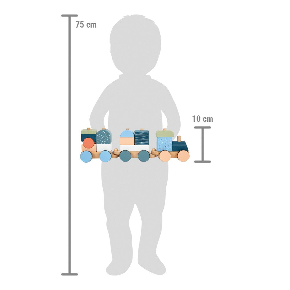 Trenuleț din lemn de stivuire, Arctic, Small Foot, 12 luni+
