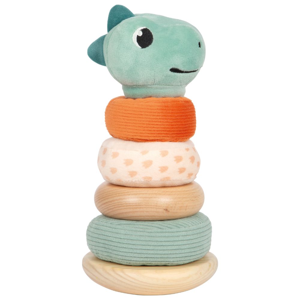 Turn de stivuire din lemn, Small Foot, Dino, 12 luni+