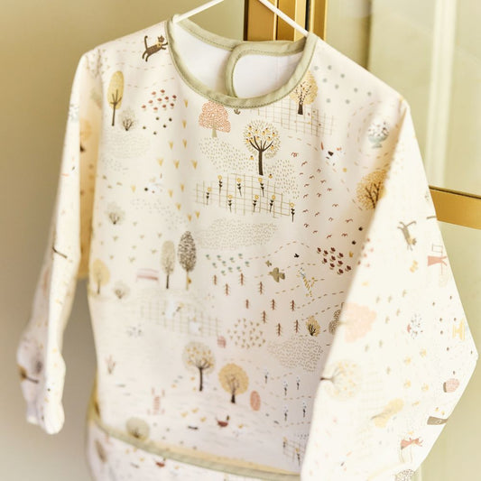 Bavetă diversificare bebeluși cu mâneci, Tiny Park, Jollein, 6 luni+