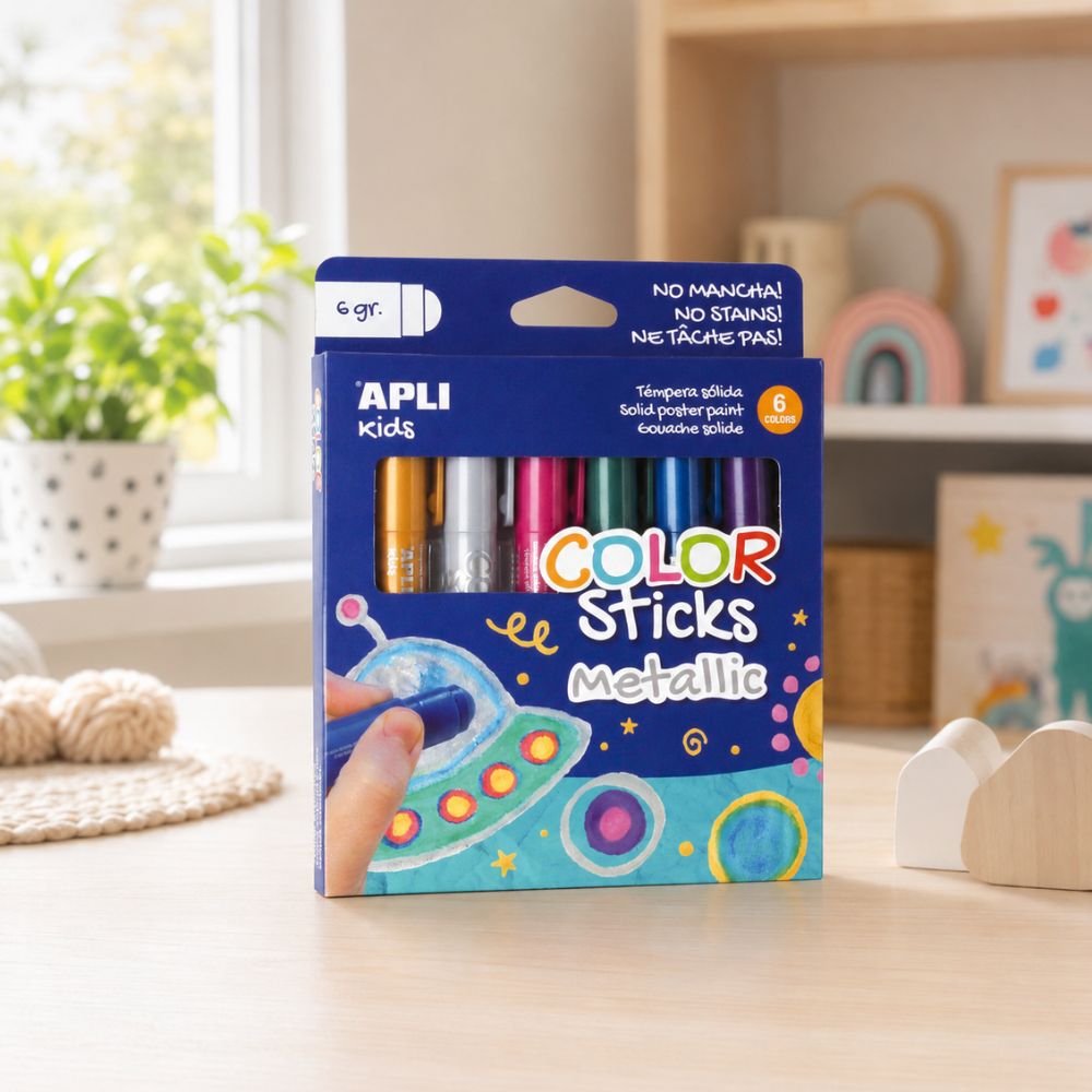color sticks metallic efect pe carton negru luciu intens auriu argintiu-apli