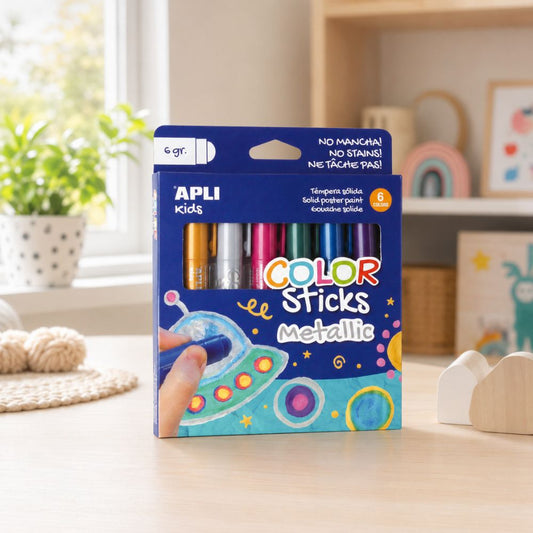 color sticks metallic efect pe carton negru luciu intens auriu argintiu-apli