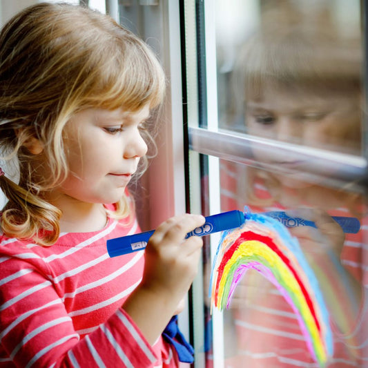 color sticks window desen pe oglinda copil activitate creativa