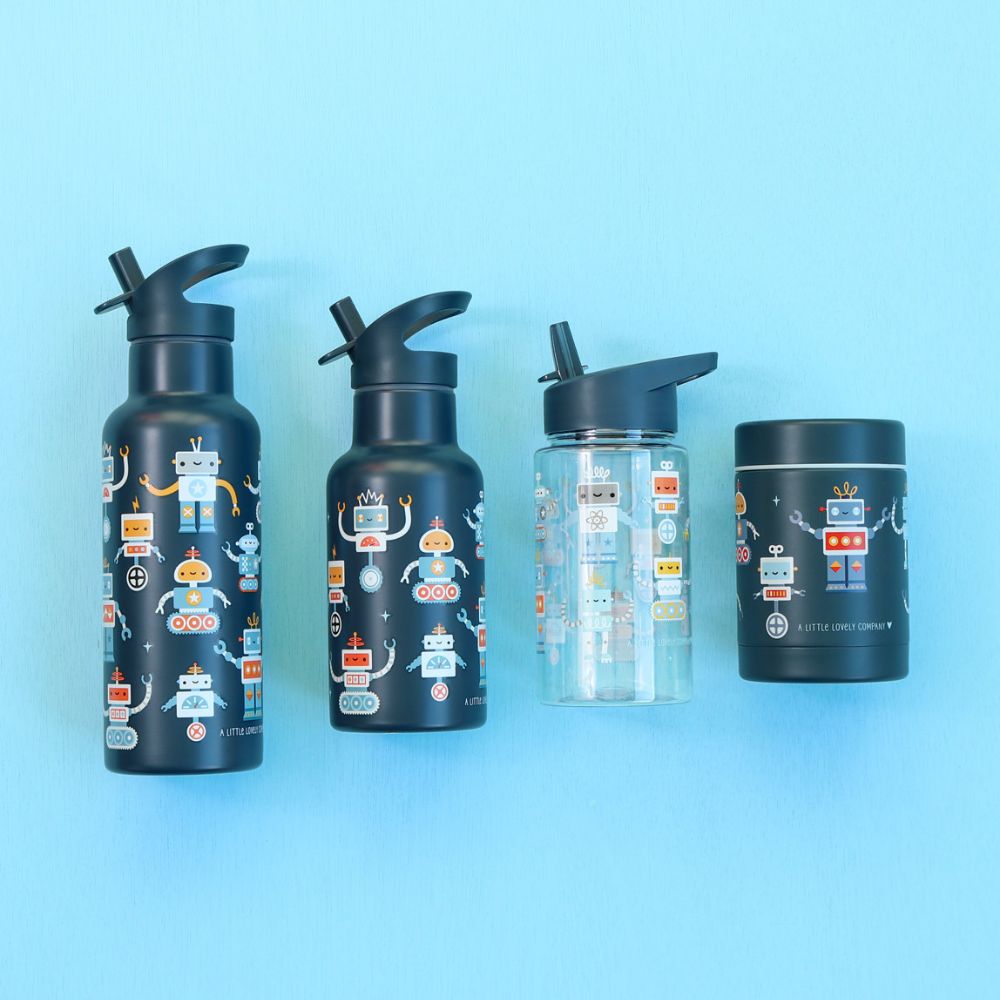 Recipient termos inox 300ml școală, Roboți, A Little Lovely Company