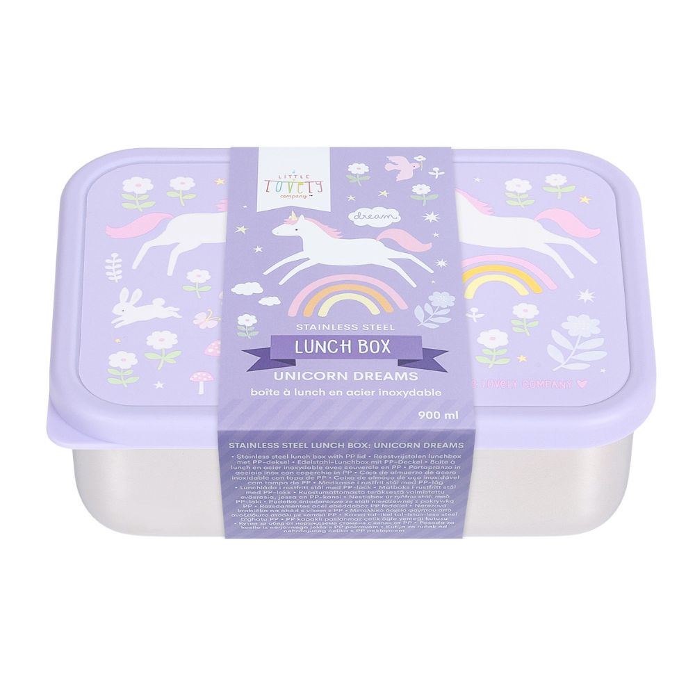 caserola inox copii sandvis fructe gustare pranz scoala gradinita unicorn
