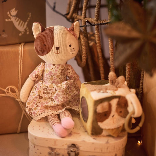 Jucărie de pluș pentru bebeluși și copii, Pisica Jill, 40 cm, Jollein