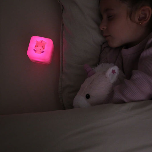 Lampă de veghe portabila copii, Cube B™, Unicornul Lily, Cloud B