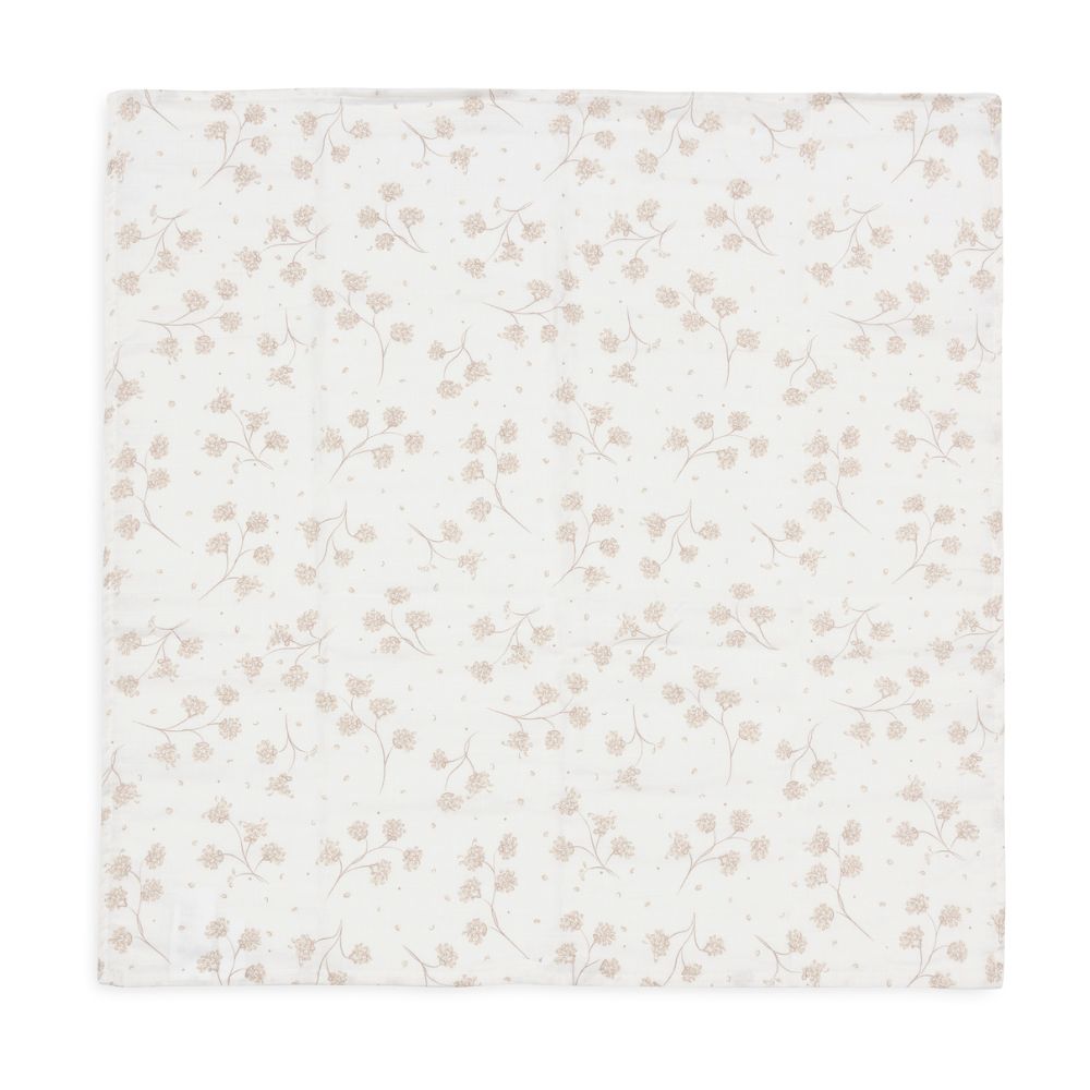 Set 3 museline din bumbac, Leafy Dreams, Jollein, 70x70 cm, OEKO-TEX
