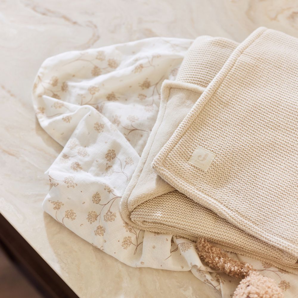 Set 3 museline din bumbac, Leafy Dreams, Jollein, 70x70 cm, OEKO-TEX
