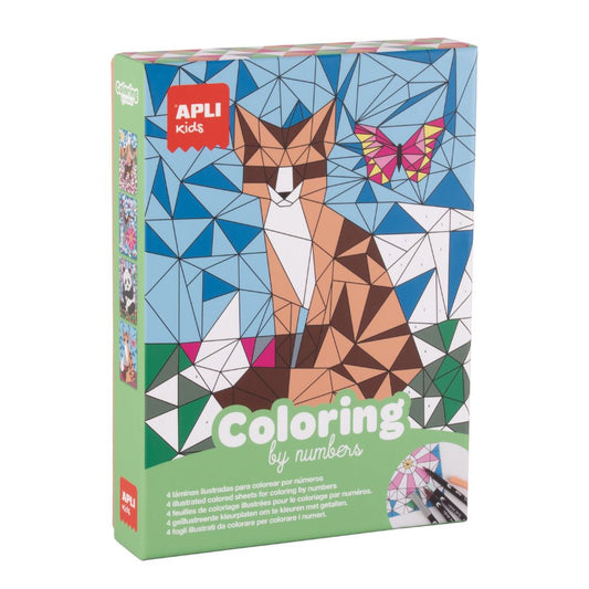 Set creativ Coloring by Numbers, Activitate educativă pentru copii, APLI, 5 ani+