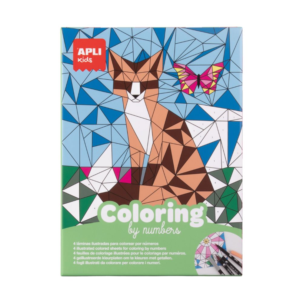 Set creativ Coloring by Numbers, Activitate educativă pentru copii, APLI, 5 ani+