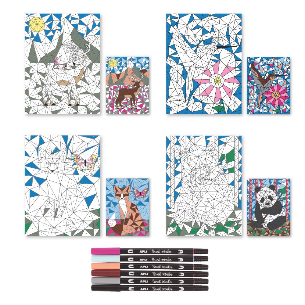 Set creativ Coloring by Numbers, Activitate educativă pentru copii, APLI, 5 ani+
