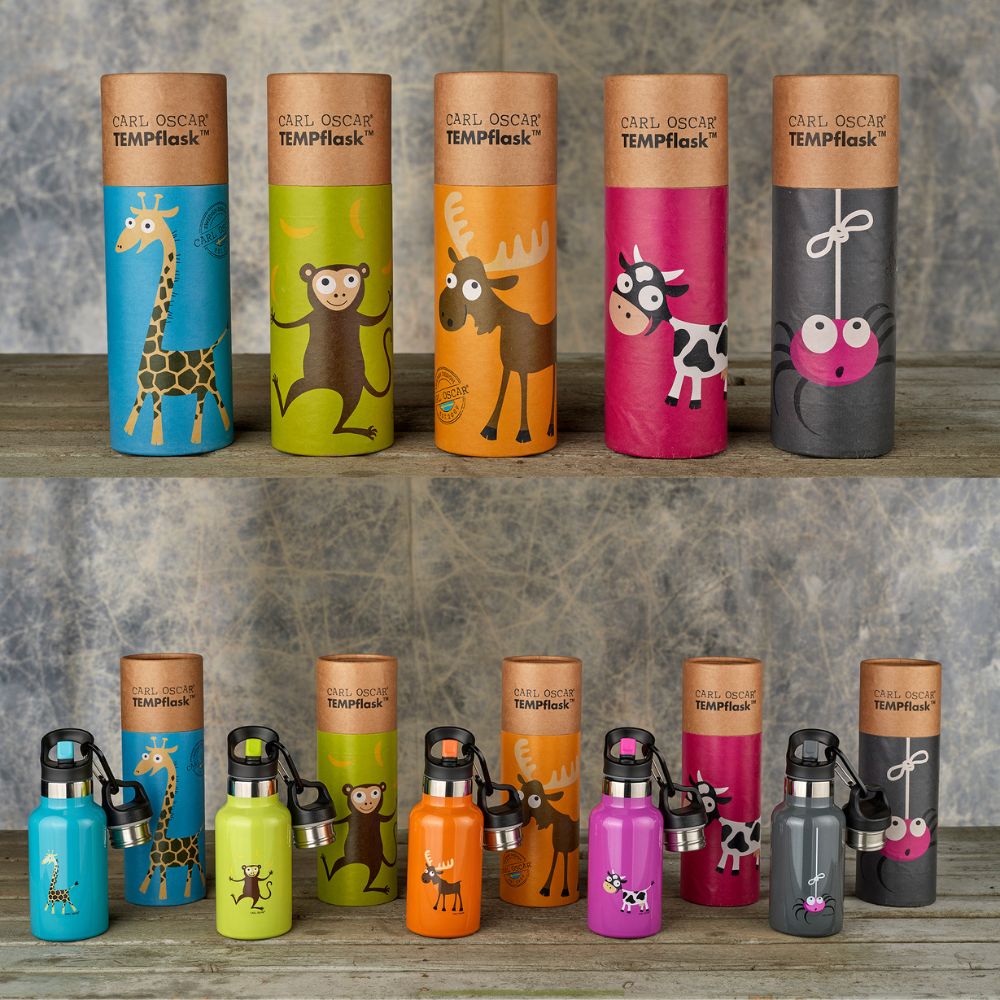 Sticlă apă copii inox, Orange Moose, 350 ml, Carl Oscar