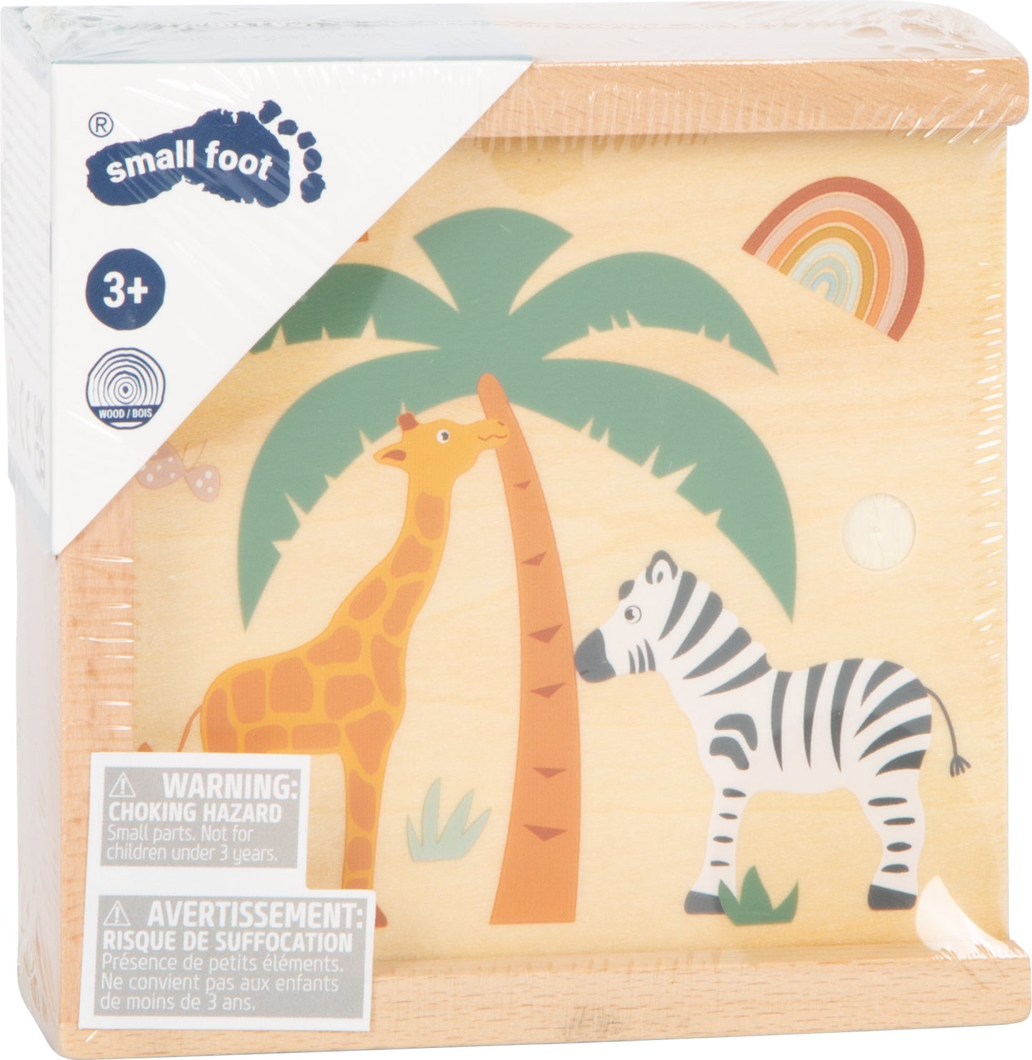 Joc de memorie din lemn, Small Foot, Safari, 28 piese, 3 ani+