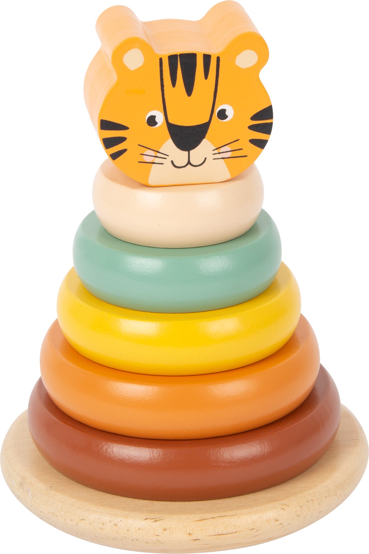 Turn de stivuire din lemn, Small Foot, Tigrul din Safari, 12 luni+