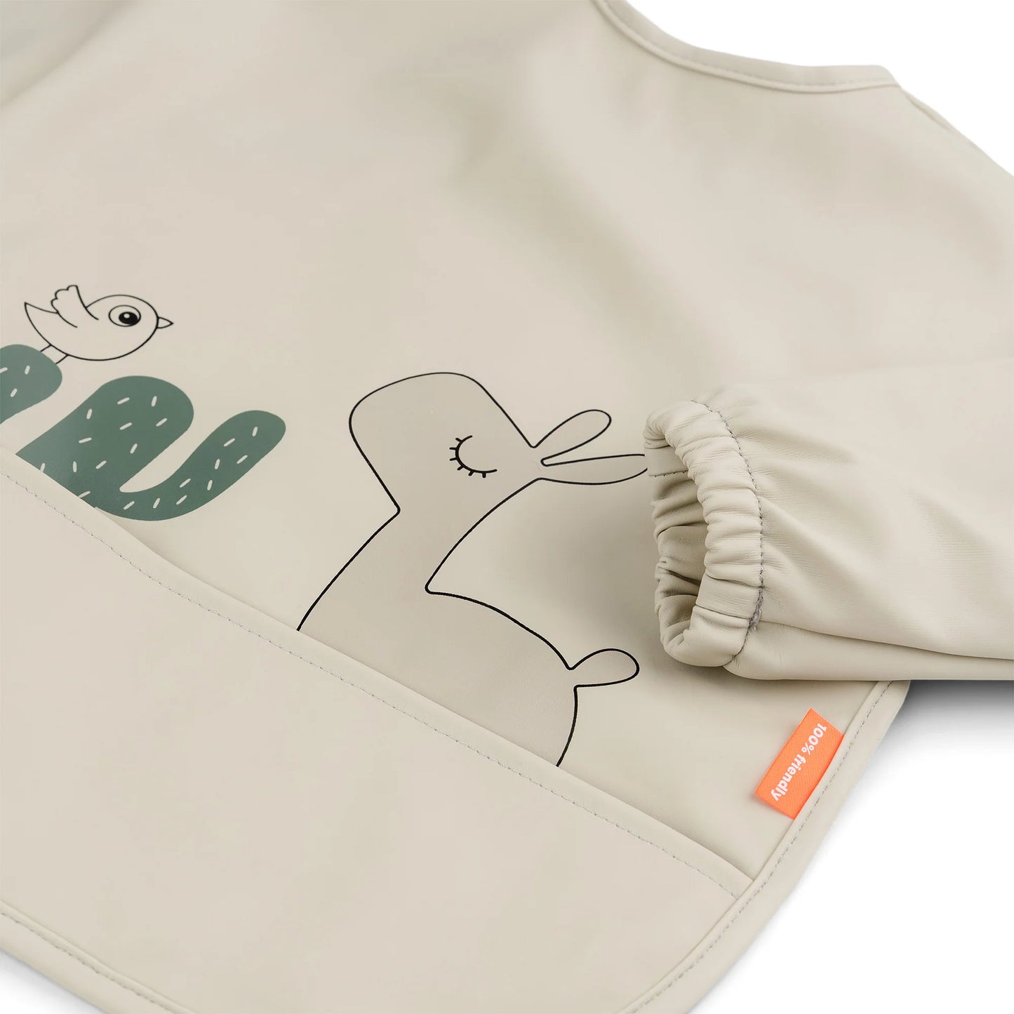 Bavetă cu mâneci 6-18m - Crem